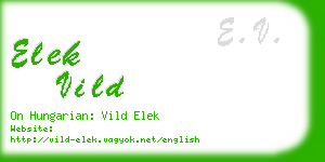 elek vild business card